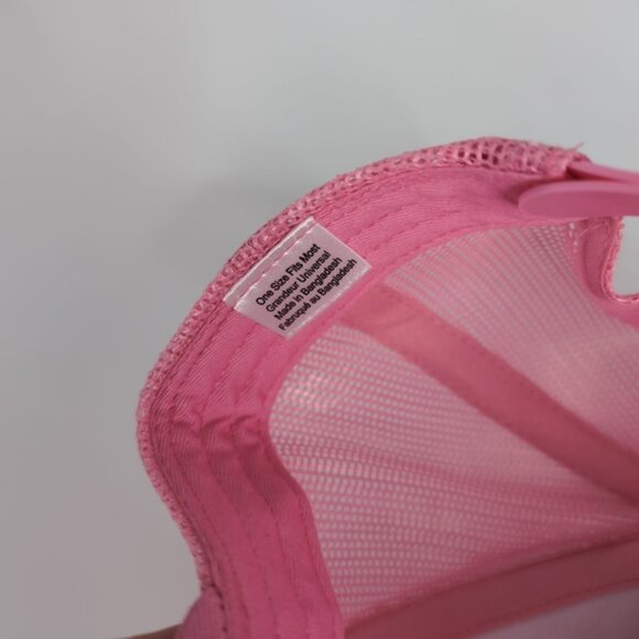 NWOT Bass Pro Shops Gone Fishing Barbie Pink Mesh Trucker Hat OS - Picture 6 of 8